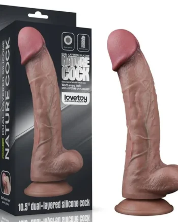 10.5'' Dual Density Dildo Platinum Silicone Cock Realistic Dildo