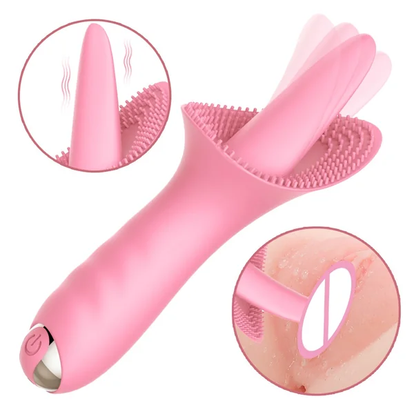 10 Modes Tongue Licking Vibrator Vaginal Massage G-Spot Clitoral Clit Tickler Massager Sex Toys for Women Orgasm Product Shop