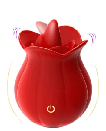 10 Speeds Rose Clitoral Stimulator With Licking Vibrator