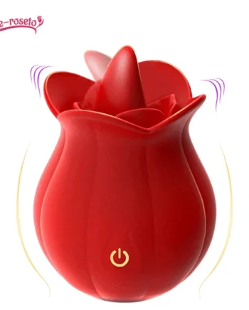 10 Speeds Rose Vibrator With Tongue
