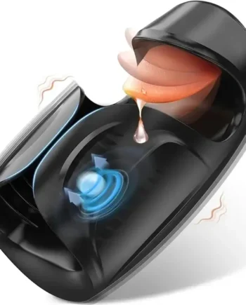 10 Tongue-Licking Tapping Vibrating Adult Male Auto Masturbator