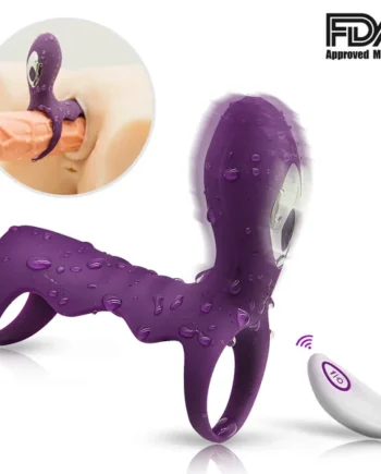 10 Vibration Modes Double Penis Rings Delay Ejaculation Adult Toy