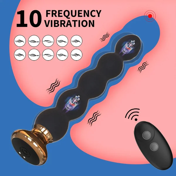 10-Speed Anal Vibrator Anal Beads Prostate Massager
