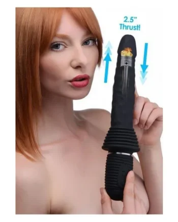 10X Silicone Vibrating and Thrusting Dildo
