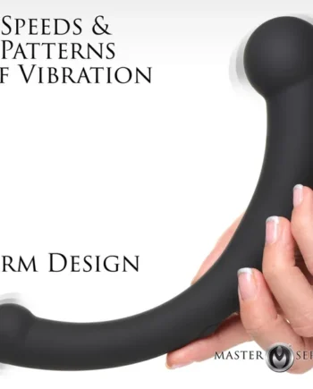 10x Vibra-crescent Vibrating Silicone Dual-ended Dildo –