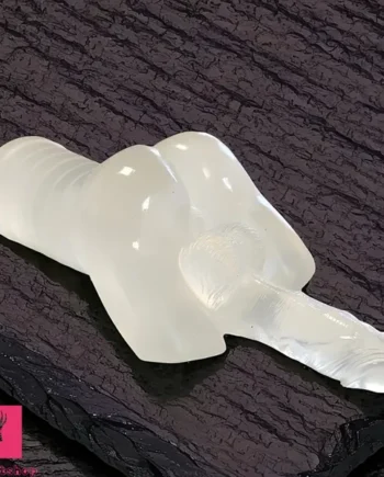 11.42in TPE Transparent Big Design Homosexual Pocket Pussy Dildo