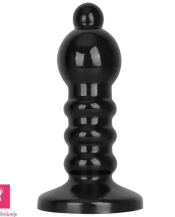12.6in Black Pull Beads Thick Big Head Penis Anal Plug PVC Cock Dildo
