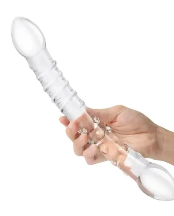 12" Girthy Double Trouble Glass Dildo