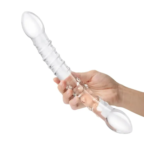 12" Girthy Double Trouble Glass Dildo