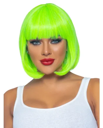 12 Inch Short Bob Wig - Neon Green