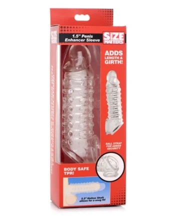 1.5 Inch Penis Enhancer Sleeve - Clear