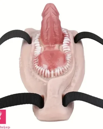 2.59in Super Small Silicone Strap on Wearable Dildo with Teeth