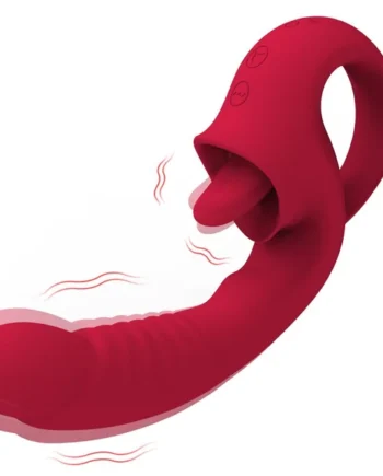 2 in 1 Clitoral Licking Tongue and G-spot Rechargeable Vibrator