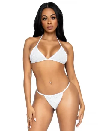 2 Pc Tempest Bikini Set - White- One Size