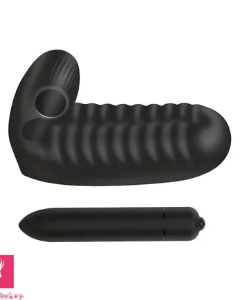 3.82in 2 in 1 Finger Dildo Wearable Clitoral Stimulator Couple Game