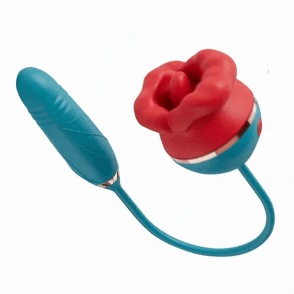 3 In1 Big Mouth Sucking Tongue Licking Vibrator & Thrusting Bullet Vibrator