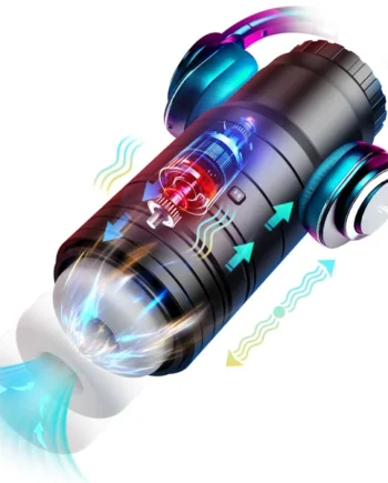 3 In 1 stretch suck vibrating Heating Telescopic Male Masturbator cup