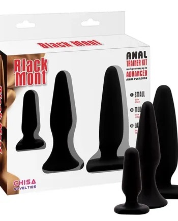 3 Pack Anal Traimer Kit Silicone Black