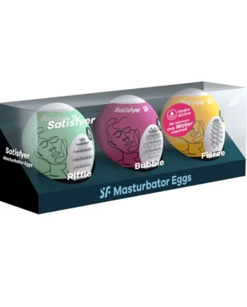 3 Pc Set Masturbator Egg - Riffle - Bubble - Fierce