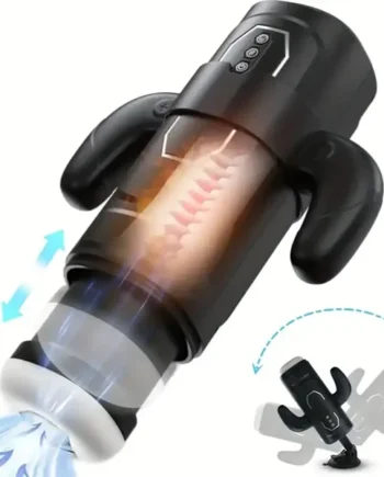 3 Sucking 6 Thrusting 9 Vibrating Retractable Rotatable Masturbator