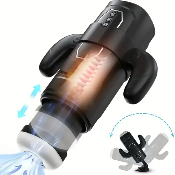 3 Sucking 6 Thrusting 9 Vibrating Retractable Rotatable Masturbator