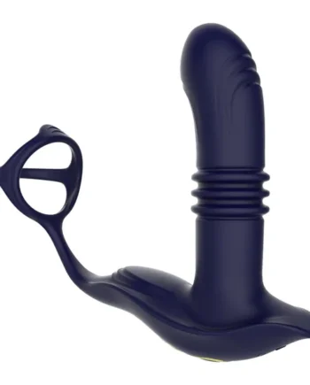 3-in-1 Remote Control Retractable Vibrating Prostate Massager With Penis Ring