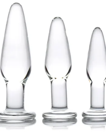 3pc Dosha Glass Anal Plug Kit
