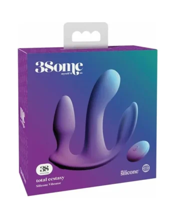 3Some Total Ecstasy Triple Stimulation Silicone Vibrator Purple