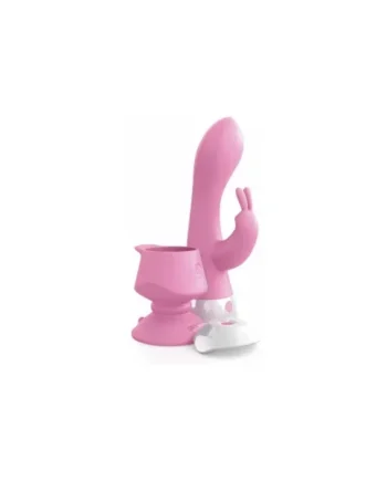 3Some Wall Banger Rabbit Vibrator With Suction Cup, Pink