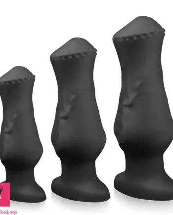 4.52in 5.7in 6.88in Small Black Soft Silicone Animal Horse Dildo For Love
