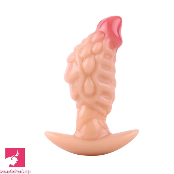 4.53in Fox Tail Wear Anchor Silicone Odd Dildo Butt Plug For BDSM Sex