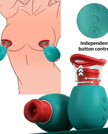 4 IN 1 Rose Sex Toy Adult Toys Licking Vibrater with 10 Mouth Kissing Vibrations