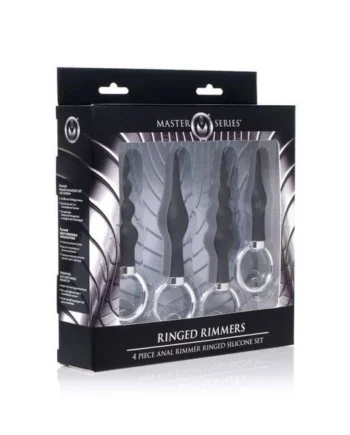 4 Piece Silicone Anal Ringed Rimmer Set