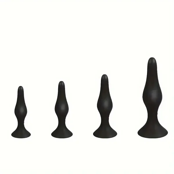 4pcs Unisex Silicone Anal Training Set Soft Anal Sex Trainer Butt Plug