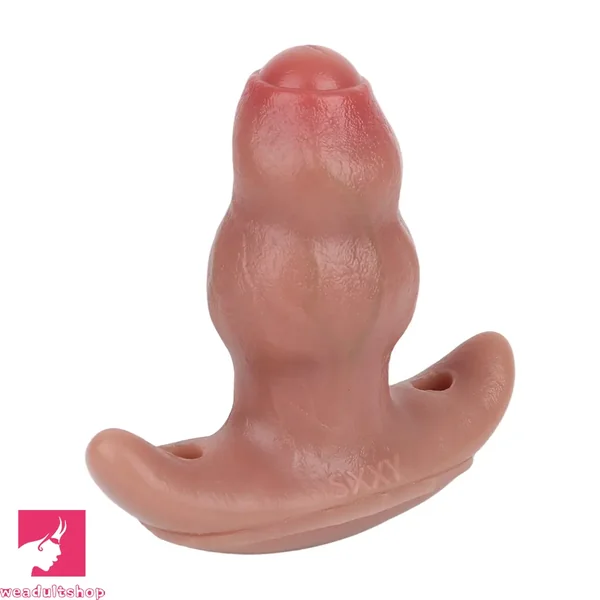 5.24in Male Penis 10 Frequency Vibration Role Play Dildo Cock Tail Butt Plug