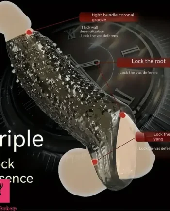 5.31in Clear Soft Spiked Cock Sleeve Dildo For Enlargement Thicken