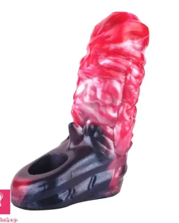 5.82in Weird Floppy Hollow Dildo Built-in keel Vibration Remote Penis Sleeve