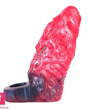 5.98in Uncut Soft Hollow Dildo Built-in keel Vibration Remote Penis Sleeve