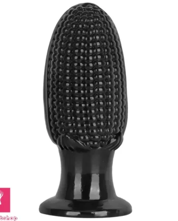 5.9in 6.7in 8.07in Black PVC Thread Granules Corn Dildo For Anal Cock