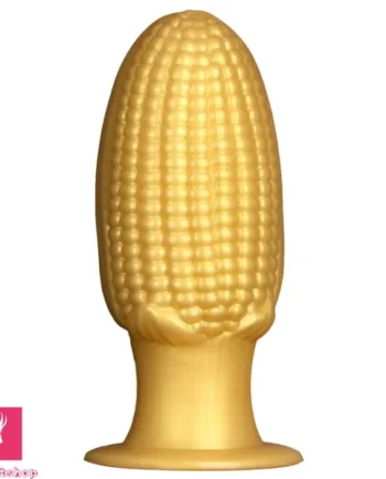 5.9in 6.7in 8.07in Liquid Silicone Thread Granules Soft Corn Gold Cock Dildo