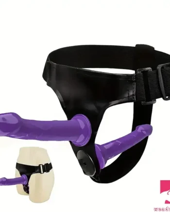 5.9in 7.1in Wearable Adjustable Panty Harness Strap on Dual Real Dildo