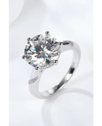 5 Carat Moissanite Solitaire Ring