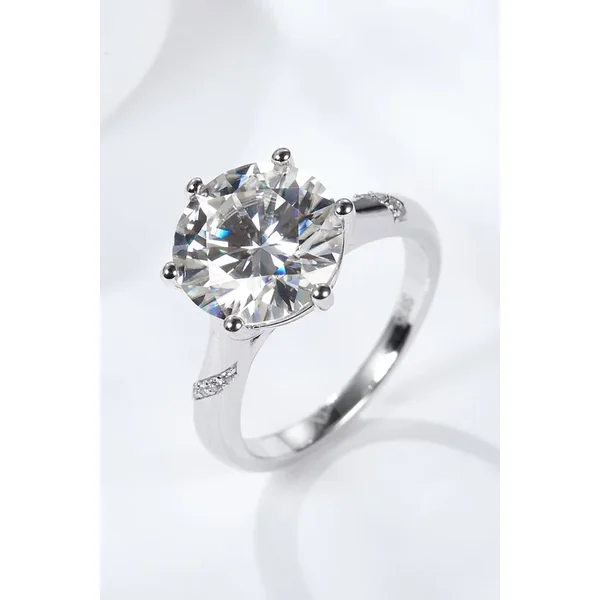 5 Carat Moissanite Solitaire Ring