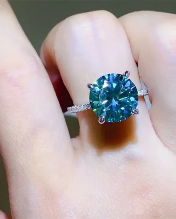 5 Carat Moissanite Zircon 925 Sterling Silver Ring