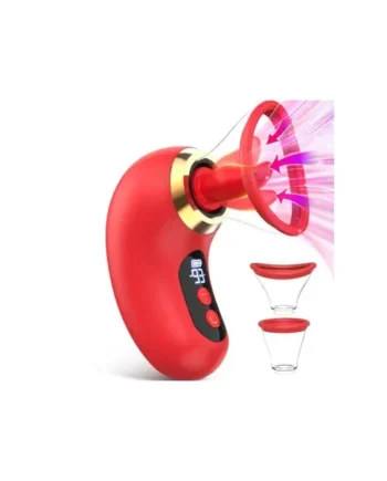 5-in-1 Silicone Clitoral Sucking Vibrator with Rose Design