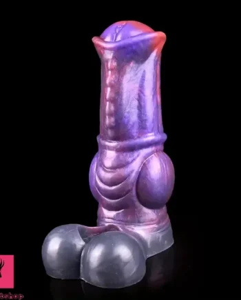 6.54in Silicone Anti-Detachment Ring Flexible Horse Dildo Soft Penis Sleeve