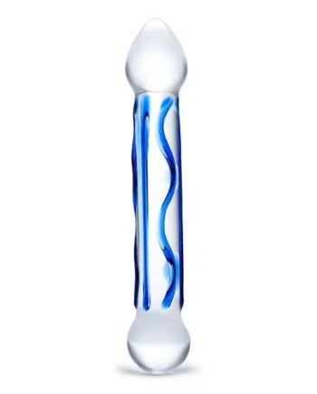 6.5 Inch Full Tip Textured Glass Dildo