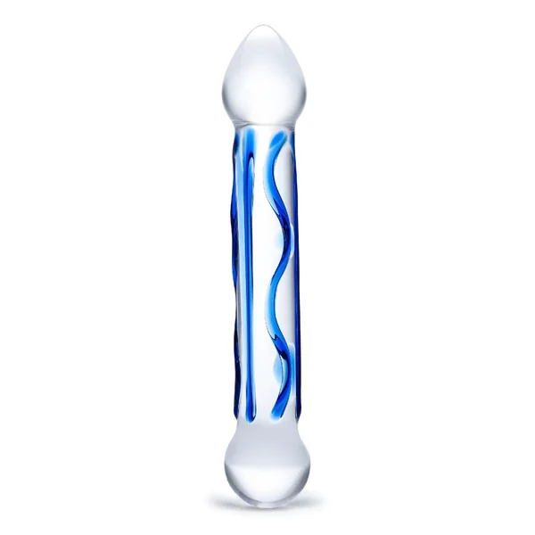 6.5 Inch Full Tip Textured Glass Dildo