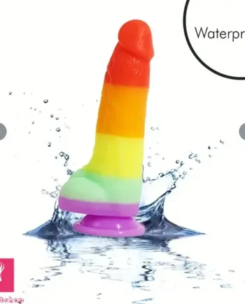 6.89in Silicone Rainbow Soft Realistic Design Harness Pleasure Dildo