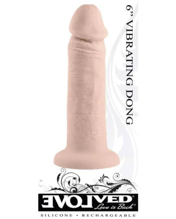 6 Inch Girthy Vibrating Dong - Light